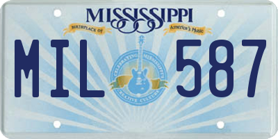 MS license plate MIL587
