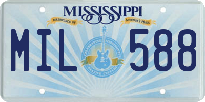 MS license plate MIL588