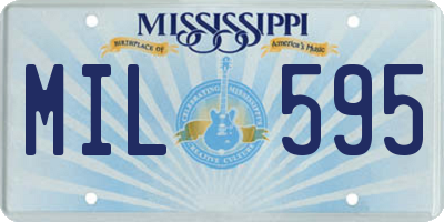 MS license plate MIL595
