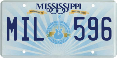 MS license plate MIL596