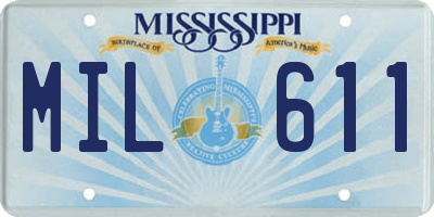 MS license plate MIL611