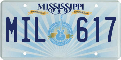 MS license plate MIL617