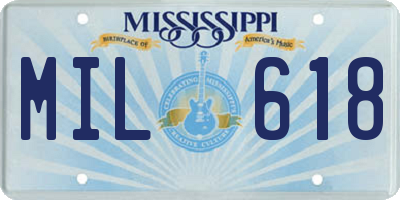 MS license plate MIL618