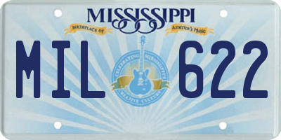 MS license plate MIL622