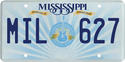 MS license plate MIL627