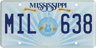 MS license plate MIL638