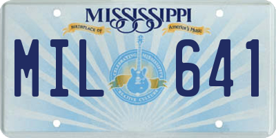 MS license plate MIL641