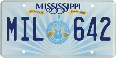 MS license plate MIL642