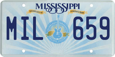 MS license plate MIL659