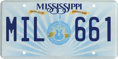 MS license plate MIL661