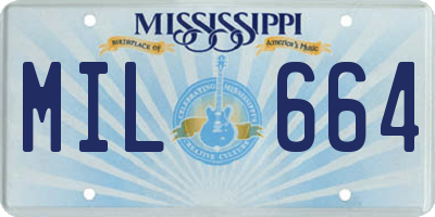 MS license plate MIL664