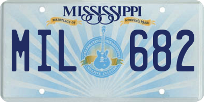 MS license plate MIL682