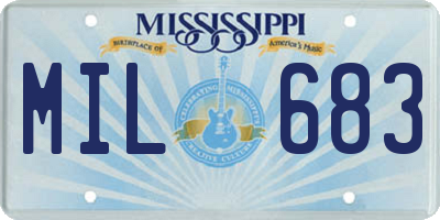 MS license plate MIL683