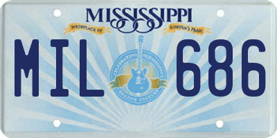 MS license plate MIL686
