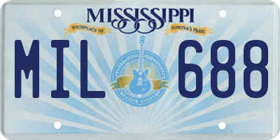 MS license plate MIL688