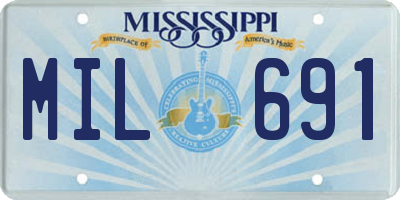MS license plate MIL691