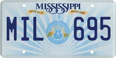 MS license plate MIL695