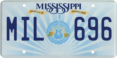 MS license plate MIL696