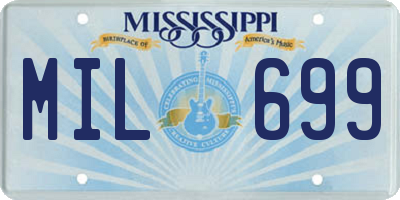 MS license plate MIL699