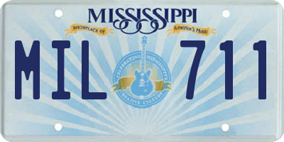 MS license plate MIL711