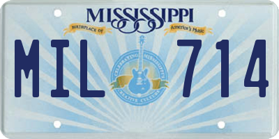 MS license plate MIL714