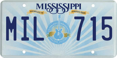 MS license plate MIL715