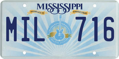 MS license plate MIL716