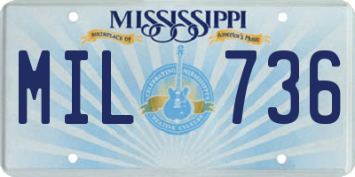 MS license plate MIL736