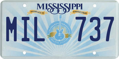 MS license plate MIL737