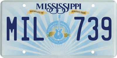 MS license plate MIL739
