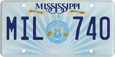 MS license plate MIL740