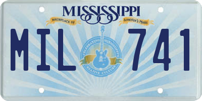 MS license plate MIL741