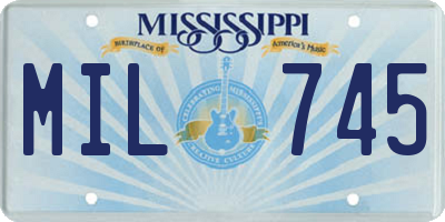 MS license plate MIL745