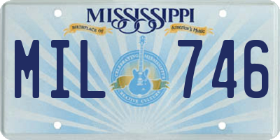 MS license plate MIL746