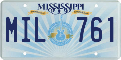 MS license plate MIL761