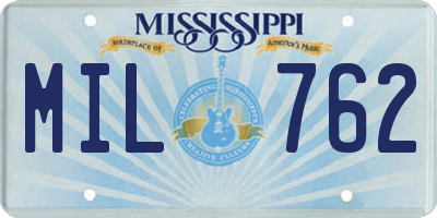 MS license plate MIL762