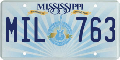 MS license plate MIL763