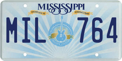 MS license plate MIL764