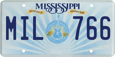 MS license plate MIL766