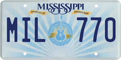 MS license plate MIL770