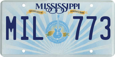 MS license plate MIL773