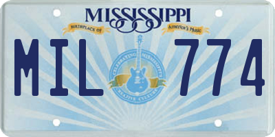 MS license plate MIL774