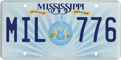 MS license plate MIL776