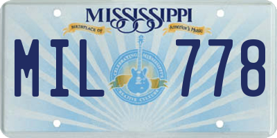 MS license plate MIL778