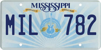 MS license plate MIL782