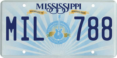 MS license plate MIL788