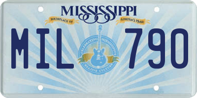 MS license plate MIL790