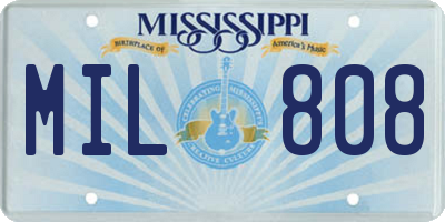 MS license plate MIL808