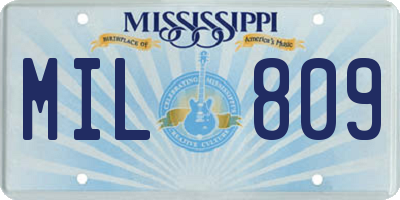 MS license plate MIL809