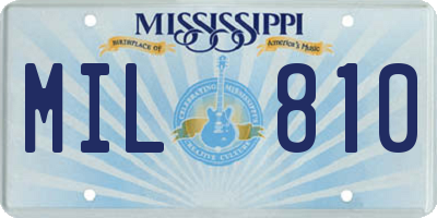 MS license plate MIL810